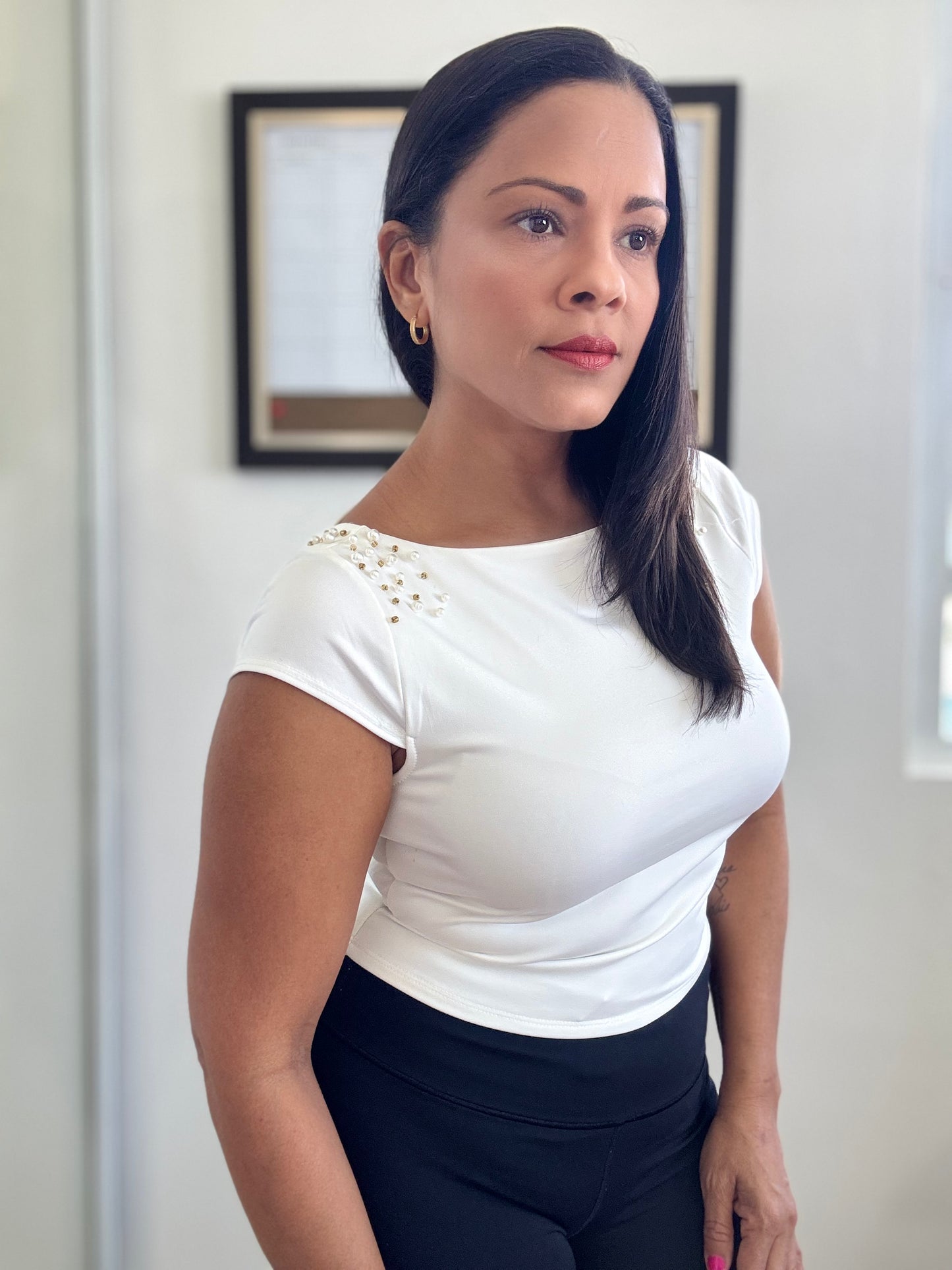 White Pearl Glow Blouse