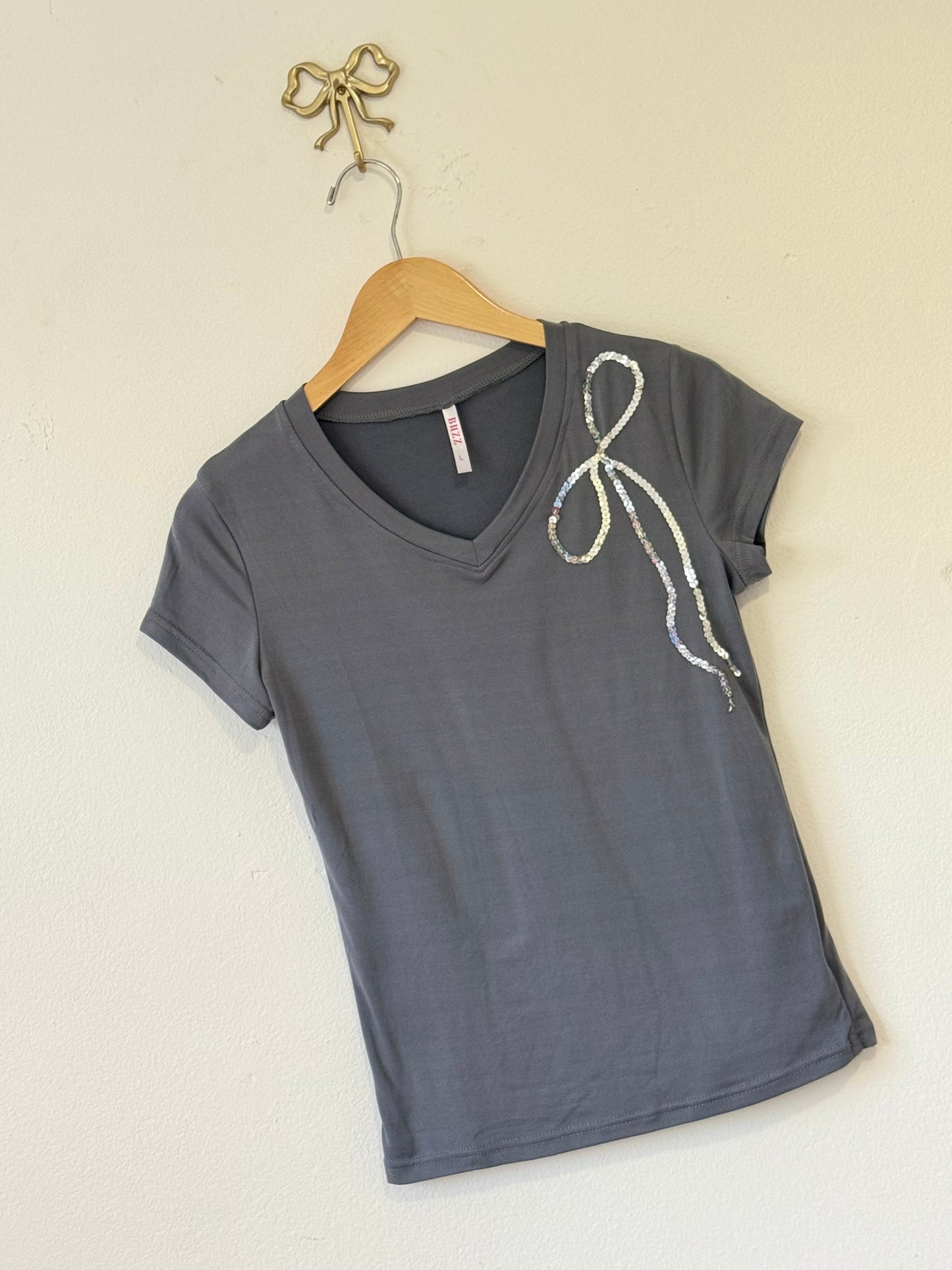 Sequin Bow T-Shirt