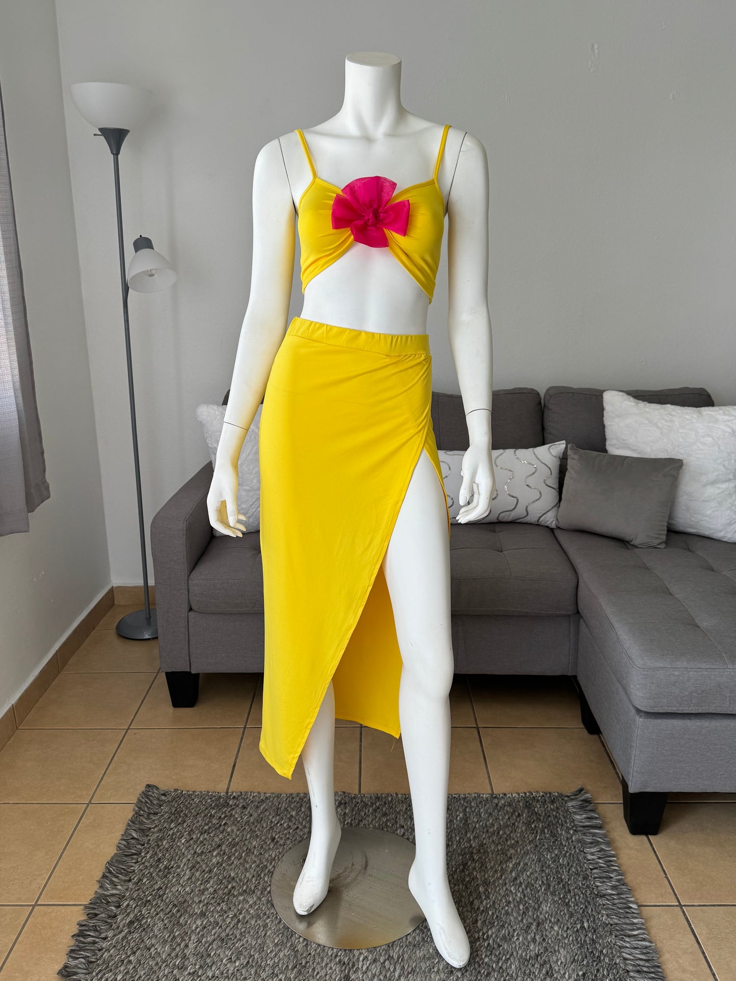 Pink & Sun Skirt Set