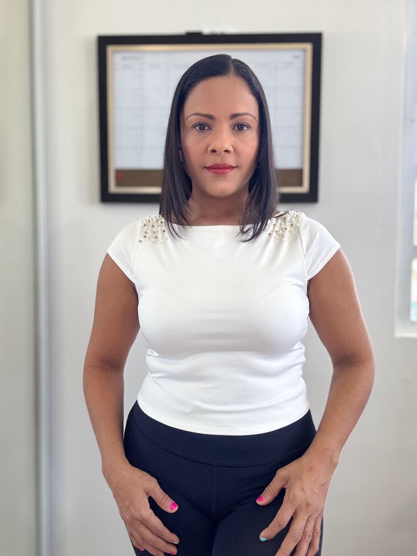 White Pearl Glow Blouse